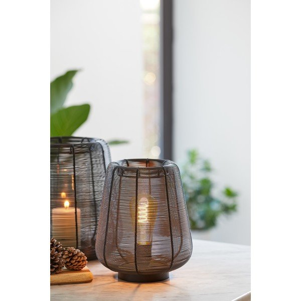 Czarna lampa stołowa (wysokość 26 cm) Adeta – Light & Living-image-1