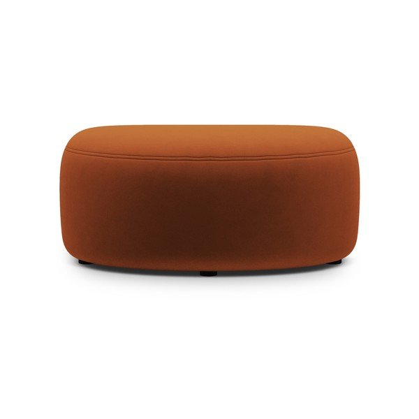 Aksamitny podnóżek w kolorze terakoty Kate – Micadoni -image-1