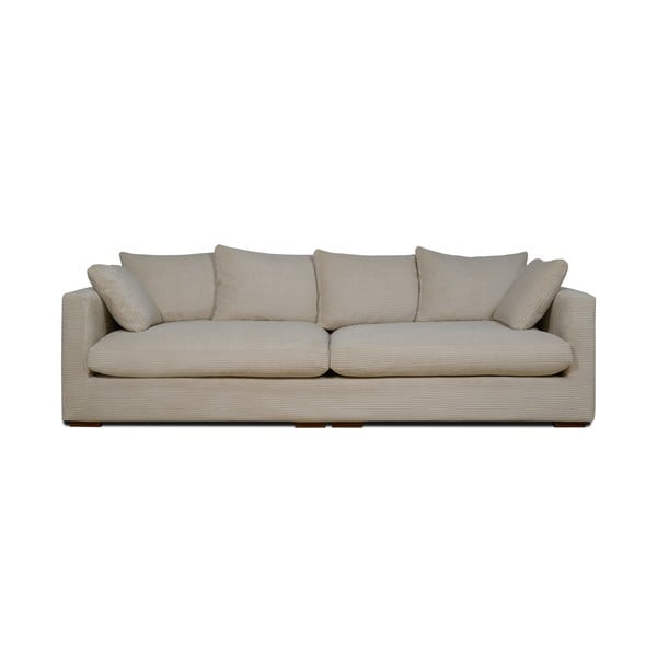 Beżowa sztruksowa sofa 266 cm Comfy – Scandic