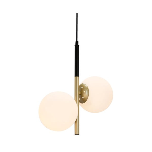 Lampa wisząca w kolorze złota ze szklanym kloszem 32.5x15 cm Duo – Candellux Lighting-image-3