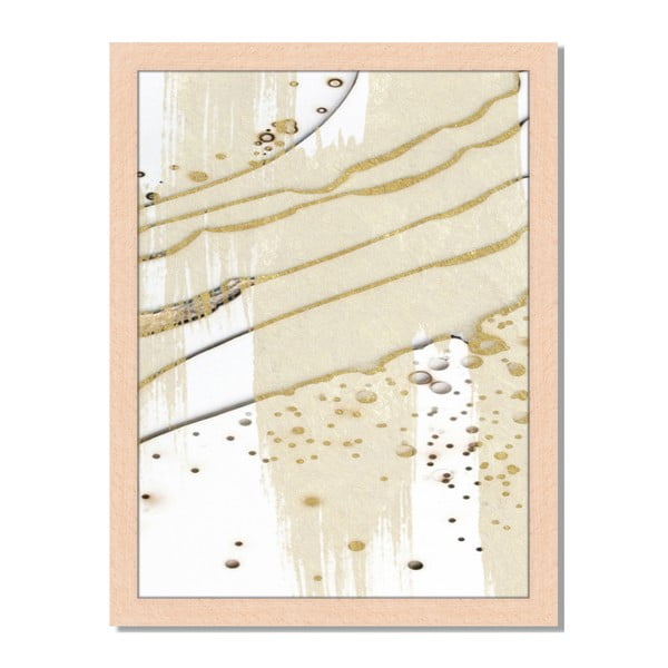 Obraz w ramie Liv Corday Provence Gold Texture, 30x40 cm