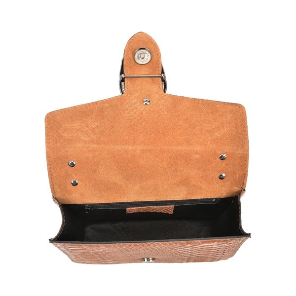 Brązowa skórzana kopertówka Renata Corsi Fiona-image-3