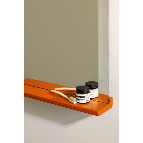 Lustro z półką z drewnianą ramą ścienne 50x75 cm Lun – noo.ma-image-2