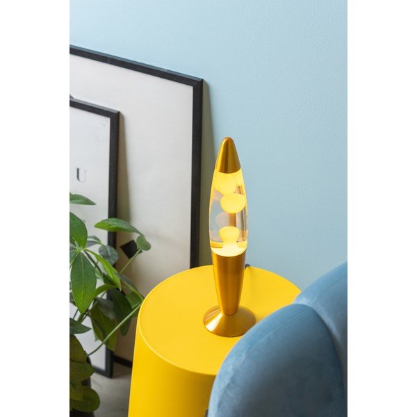 Żółta szklana lampa lawa (wysokość 35,5 cm) Funky Rocket Lava – Leitmotiv-image-1