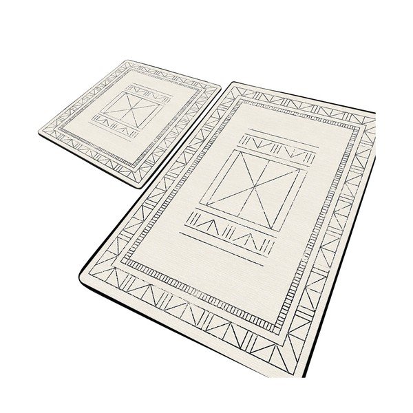 Kremowe dywaniki łazienkowe zestaw 2 szt. 60x100 cm Touch – Foutastic