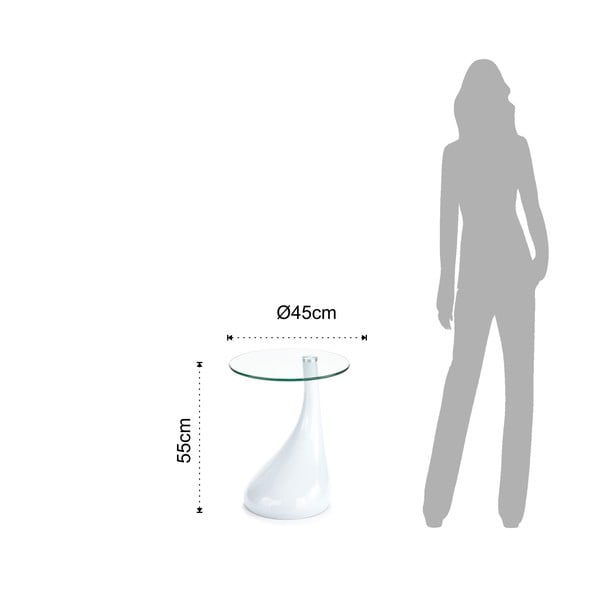 Okrągły stolik ze szklanym blatem ø 45 cm Pop – Tomasucci-image-2