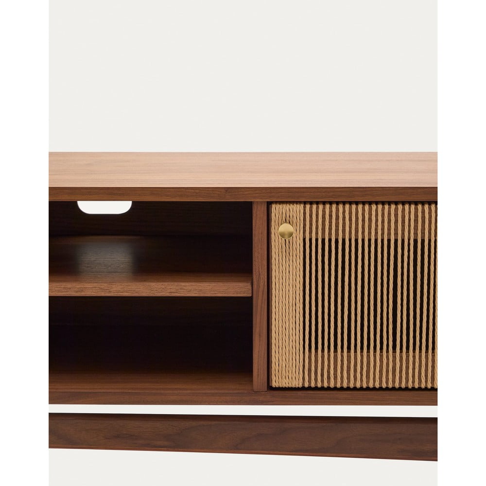 Brązowa szafka pod TV w dekorze orzecha 200x50 cm Elan – Kave Home (zdjęcie 10)