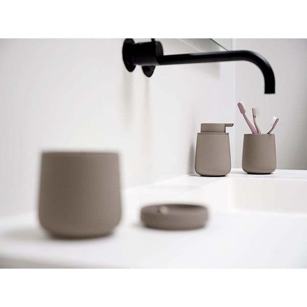 Brązowy kamionkowy dozownik do mydła 250 ml Nova One – Zone-image-1