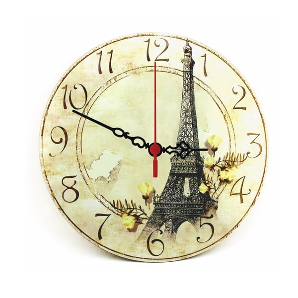 Zegar ścienny Eiffel Tower, 30 cm