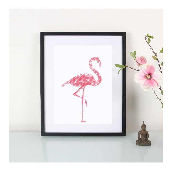 Plakat Crayon Flamingo, A3