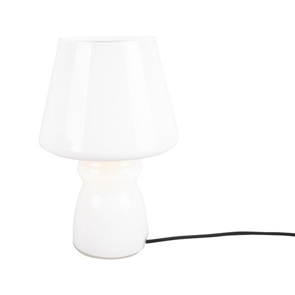 Biała szklana lampa stołowa Leitmotiv Classic Glass, ø 16 cm
