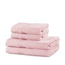 Jasnoróżowe bawełniane ręczniki zestaw 4 szt. frotte Marina – DecoKing