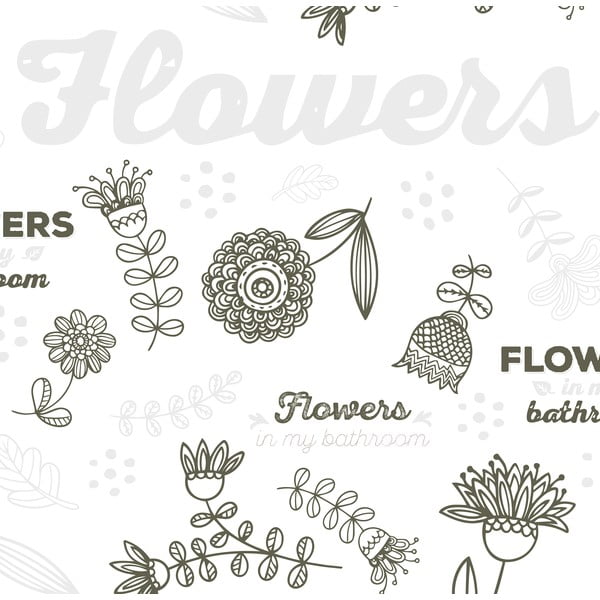 Zasłona prysznicowa 180x200 cm Flowers – MSV-image-3