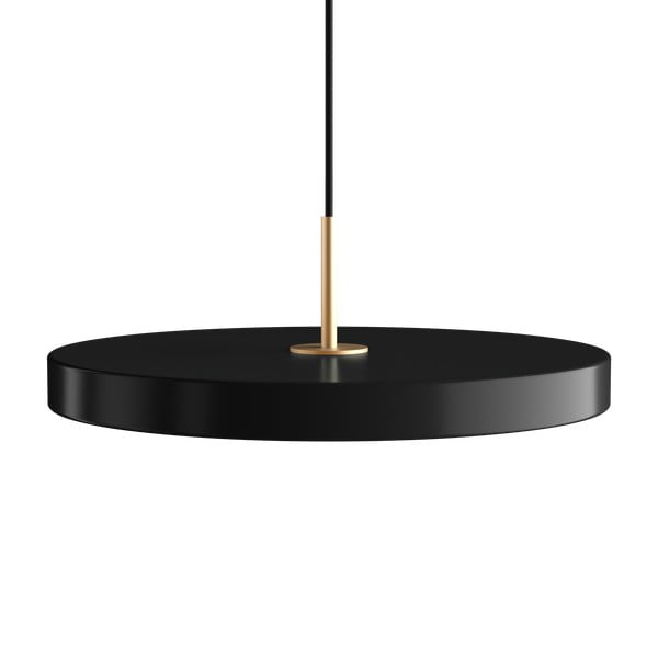 Czarna lampa wisząca LED ze ściemniaczem i metalowym kloszem ø 43 cm Asteria Plus Medium – UMAGE