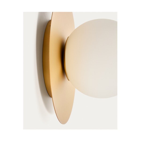 Kinkiet w biało-złotym kolorze ø 25 cm Brisia – Kave Home-image-3