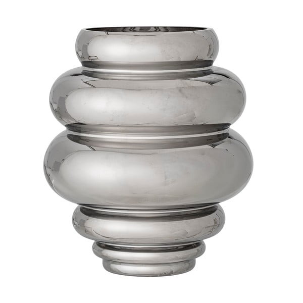 Szklany ręcznie wykonany wazon w kolorze srebra (wysokość 24 cm) Zorya – Bloomingville