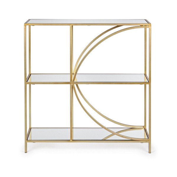 Stalowy regał w kolorze złota 81x87x31 cm Elenor – Bizzotto