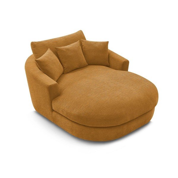 Żółty fotel z tkaniny szenilowej Belem – Bobochic Paris-image-4