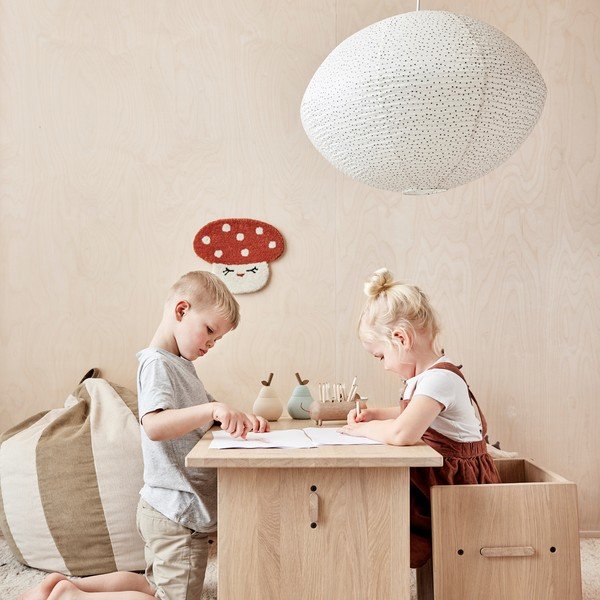 Klosz do lampy dziecięcej w kolorze kości słoniowej z papierowym kloszem Moyo – OYOY Living Design-image-1