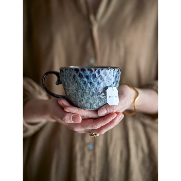 Szare filiżanki zestaw 4 szt. ceramiczne 365 ml Katrina – Bloomingville-image-2