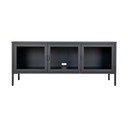 Czarna metalowa szafka pod TV 130x55 cm Brisbane – House Nordic