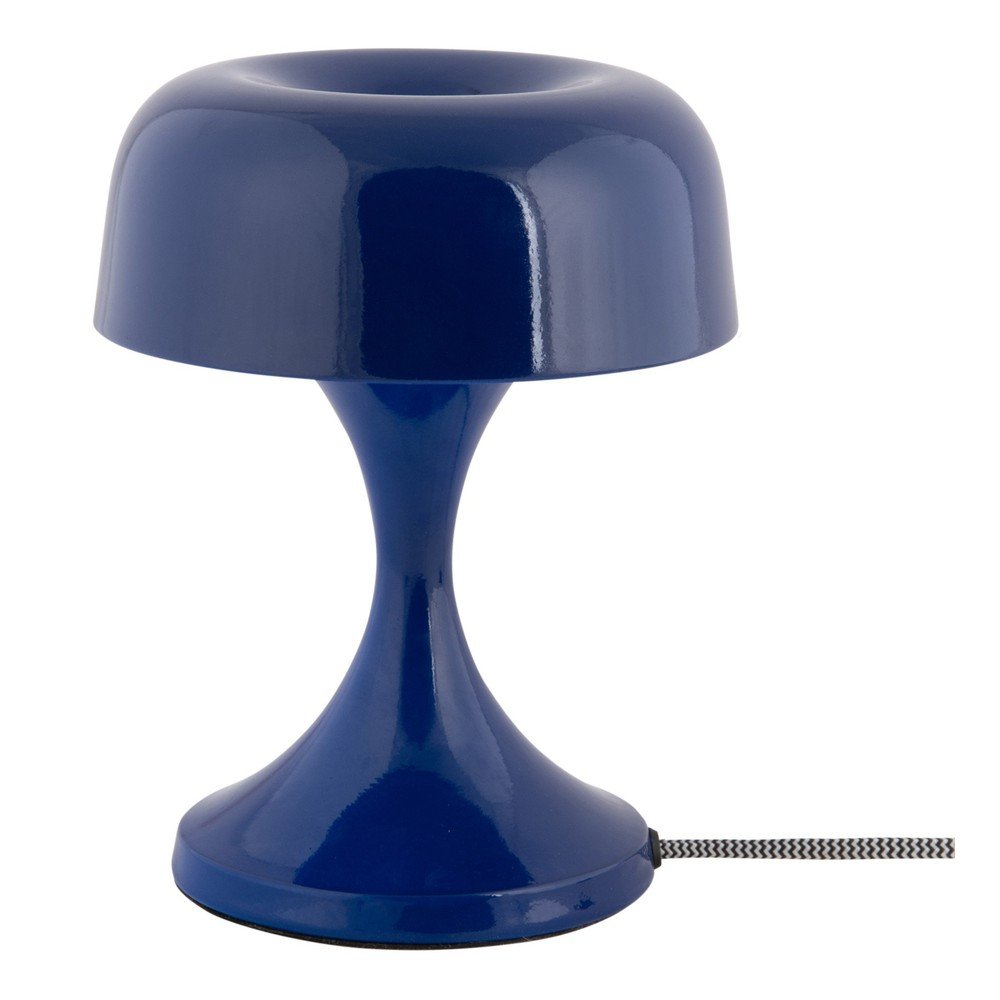Niebieska metalowa lampa stołowa (wysokość 20 cm) Moda Retro – Leitmotiv
