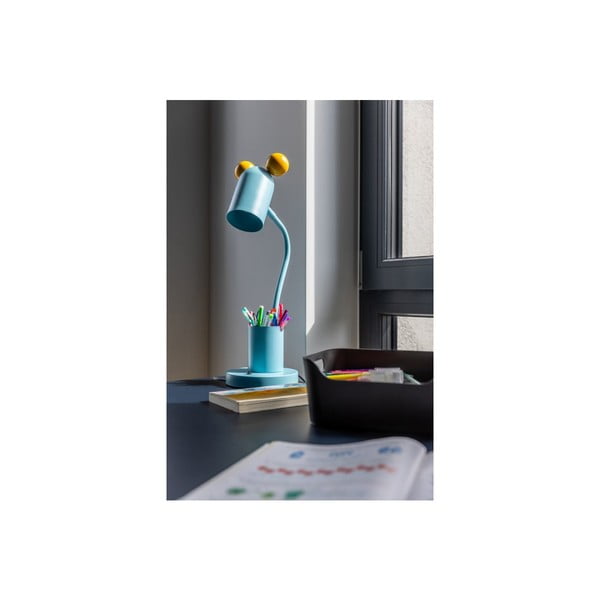 Jasnoniebieska lampa stołowa z metalowym kloszem (wysokość 50 cm) Mouse – GTV-image-4