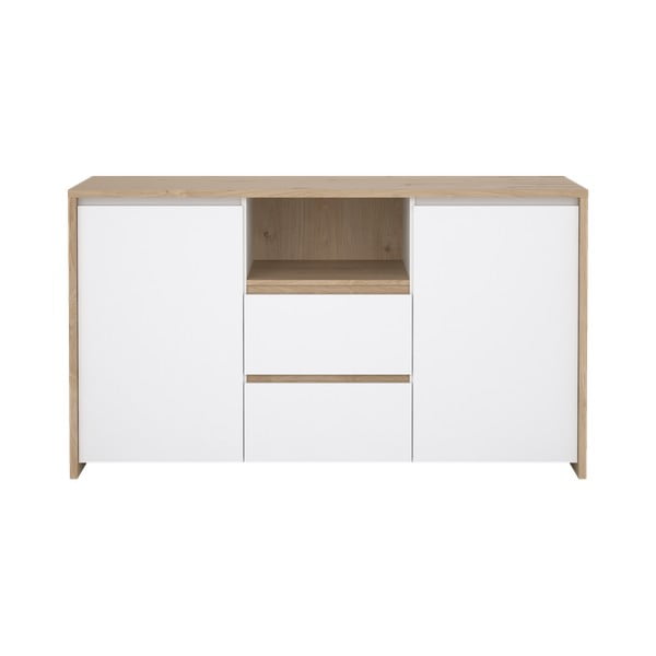 Biało-naturalna komoda w dekorze dębu 149x84x48 cm Next – Tvilum