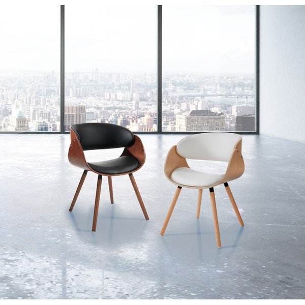 Czarny/ciemnobrązowy tapicerowany fotel jadalniany z podłokietnikami Visby Evo – Tomasucci-image-4