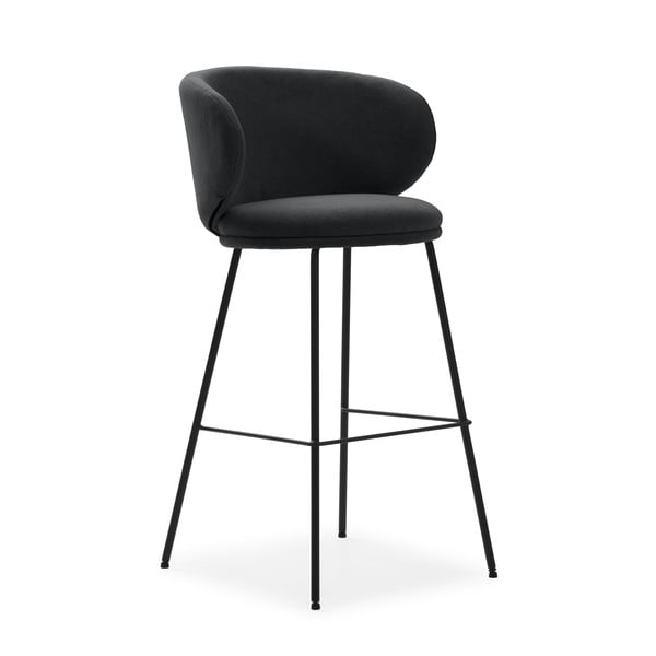 Ciemnoszare hokery zestaw 2 szt. (wysokość siedziska 65 cm) Rush – Marckeric