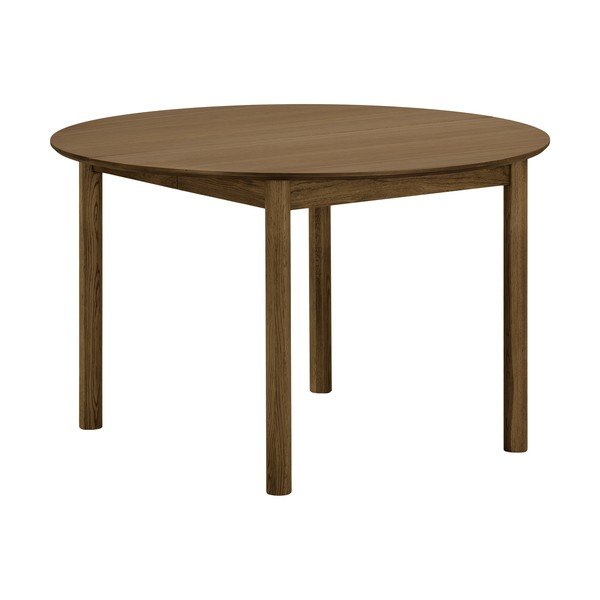 Okrągły rozkładany stół z dodatkowym blatem w dekorze dębu 120x220 cm Bundaberg – House Nordic