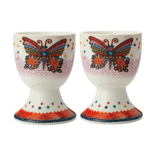 Zestaw 2 porcelanowych kieliszków na jajko Maxwell & Williams Flutter