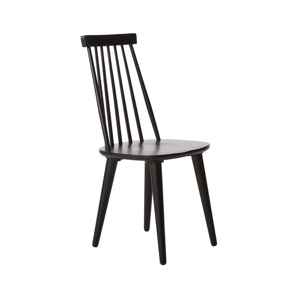 Czarne hokery zestaw 2 szt. z litego drewna kauczukowego (wysokość siedziska 45 cm) Jolina – Ellos Home