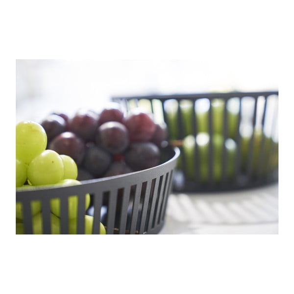 Czarna misa na owoce YAMAZAKI Tower, ⌀ 25 cm-image-3