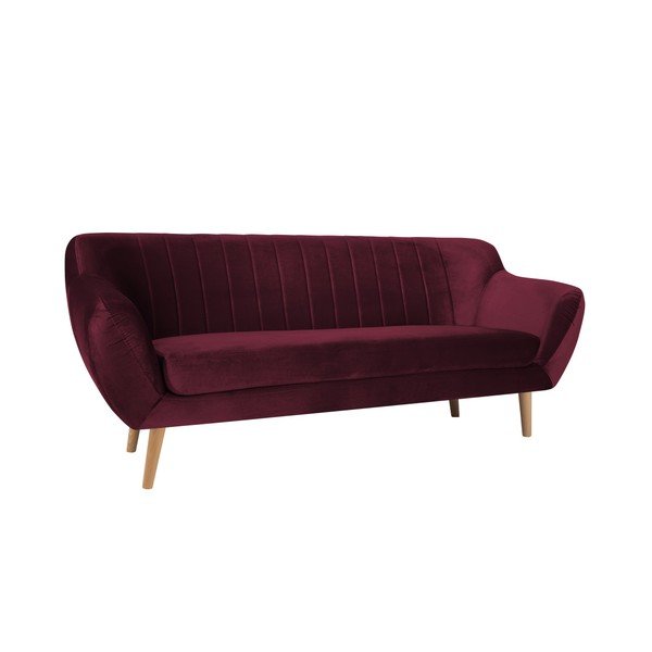 Bordowa sofa 3-osobowa Mazzini Sofas Benito-image-4
