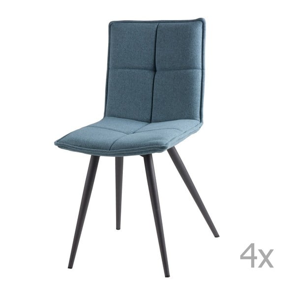 Zestaw 4 jasnoniebieskich krzeseł sømcasa Zoe