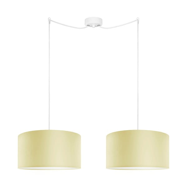 Kremowa podwójna lampa wisząca Bulb Attack Cero Tres, ⌀ 36 cm