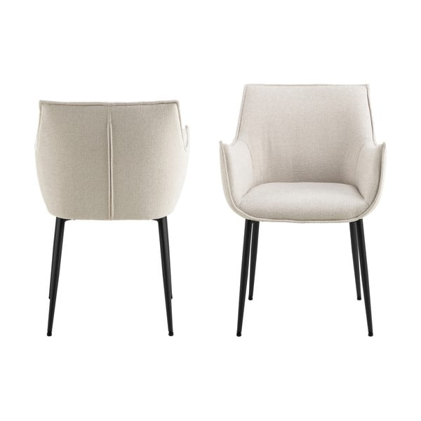 Kremowy tapicerowany fotel jadalniany Bonita – Actona-image-4