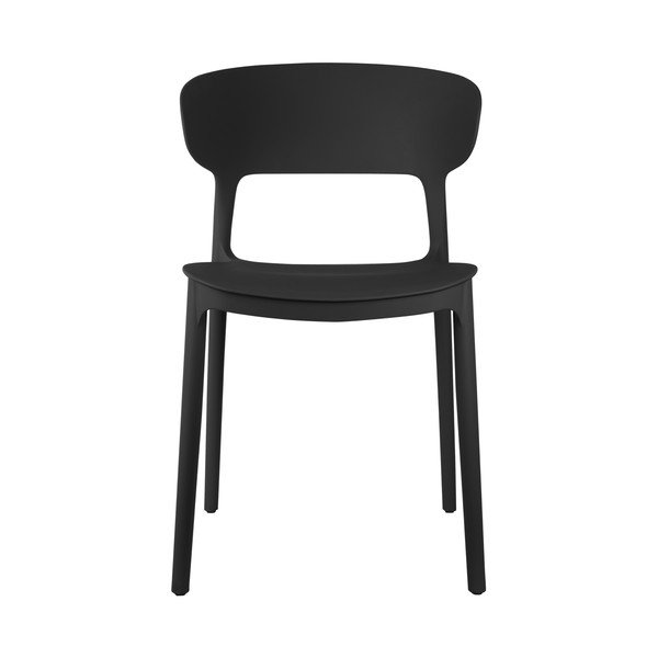 Czarne plastikowe krzesła zestaw 4 szt. Fain – Leitmotiv-image-2