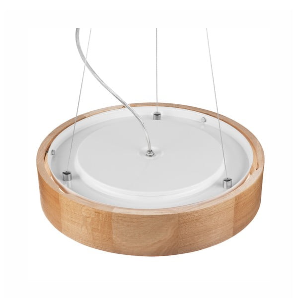 Brązowa lampa wisząca ze szklanym kloszem ø 37 cm Eveline – LAMKUR-image-4