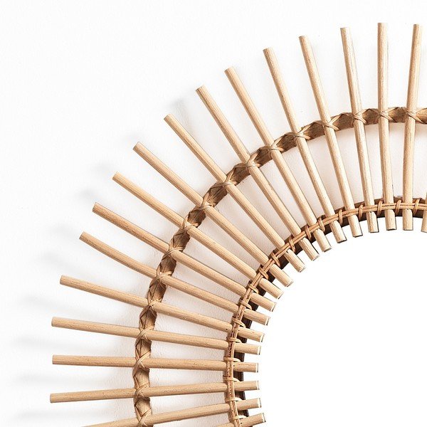 Lustro z rattanową ramą ø 55 cm Rays – Tomasucci-image-1