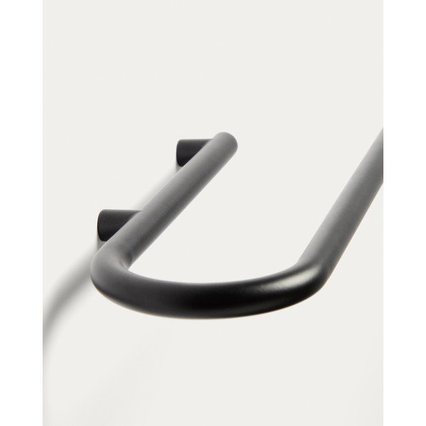 Czarny ścienny wieszak na ręczniki ze stali nierdzewnej Arely – Kave Home-image-3