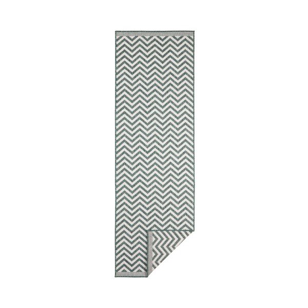 Zielono-kremowy wytrzymały chodnik dwustronny Bougari Twin Supreme Mismo, 80x350 cm-image-1