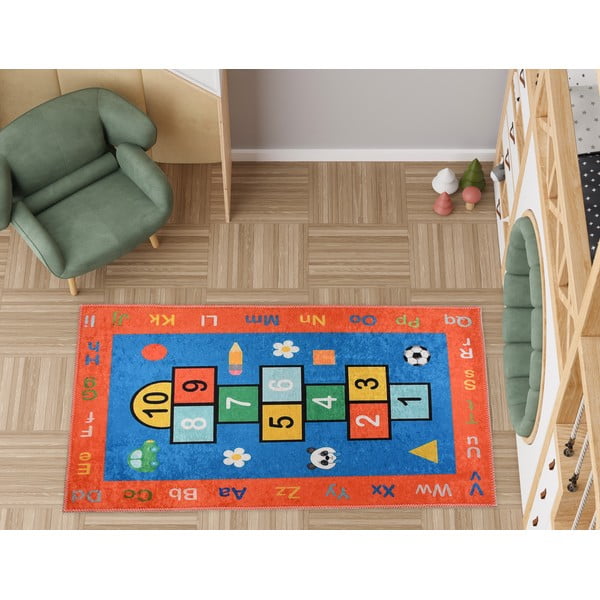 Pomarańczowy dziecięcy dywan do zabawy odpowiedni do prania 120x180 cm Hopscotch Orange – Vitaus-image-1