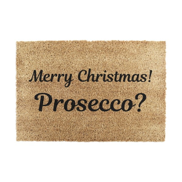 Wycieraczka ze świątecznym motywem z włókna kokosowego 40x60 cm Merry Prosecco – Artsy Doormats