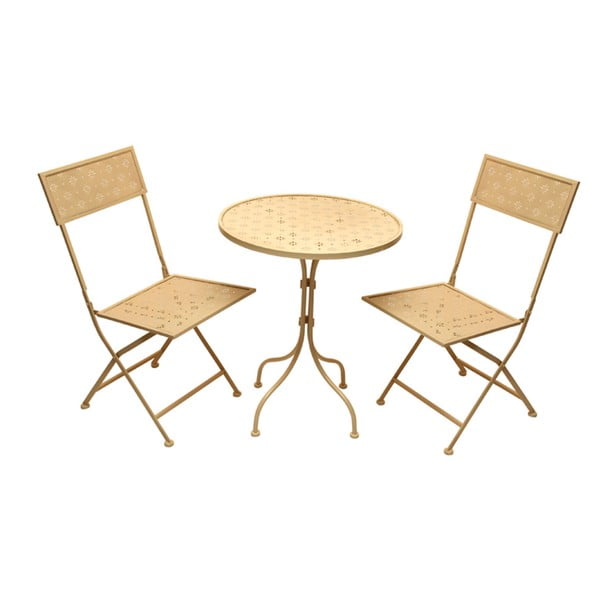 Składany zestaw ogrodowy stolik i 2 krzesła Soho And Deco Calada
