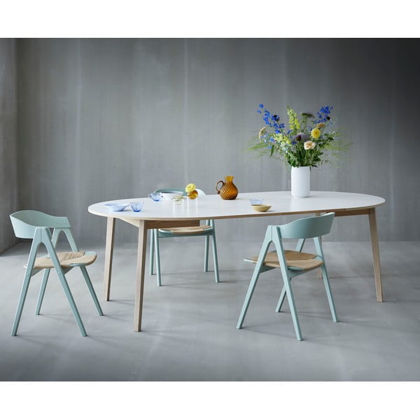 Okrągły rozkładany stół z dodatkowym białym blatem ø 130 cm Single – Hammel Furniture-image-4