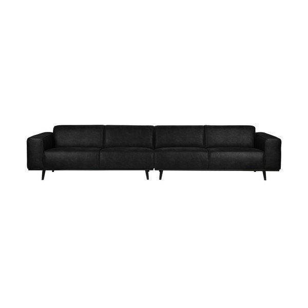 Czarna sofa z imitacji zamszu BePureHome Statement, 372 cm