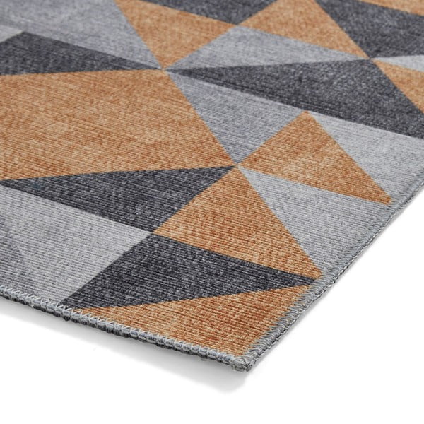 Szaro-żółty dywan odpowiedni do prania 61x120 cm Coral Yellow&Grey – Think Rugs-image-4