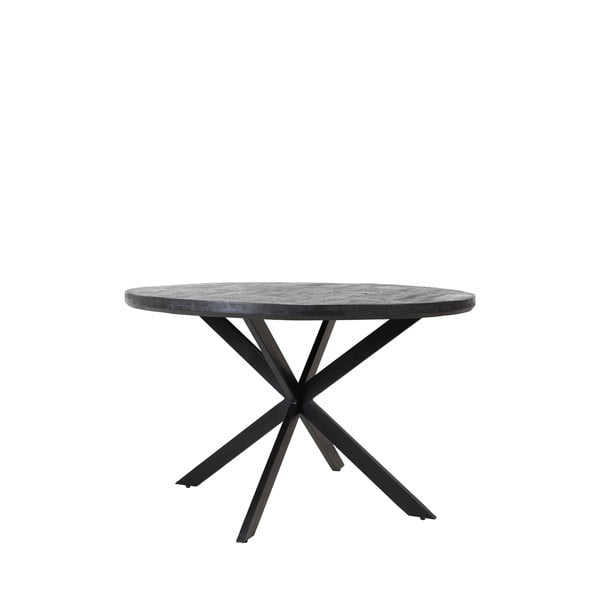 Czarny okrągły stół z blatem z drewna akacjowego ø 140 cm Yellov – Light & Living